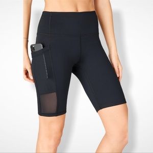 Fabletics Powerhold Mesh Detail Biker Shorts Size S